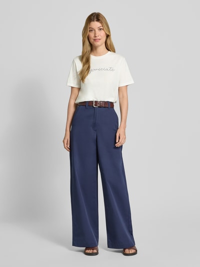 Vila T-shirt met ronde hals, model 'SYBIL' Offwhite - 1