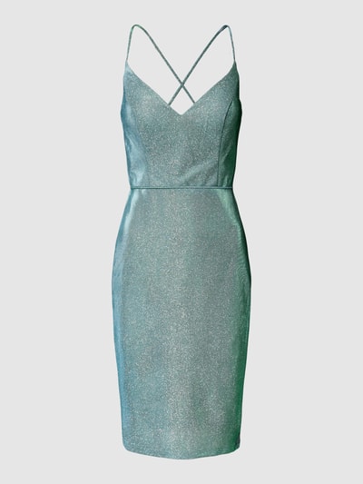 Luxuar Cocktailjurk met effectgaren Groen - 2