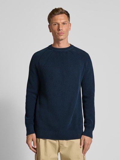 Drykorn Gebreide pullover met ronde hals Donkerblauw - 4