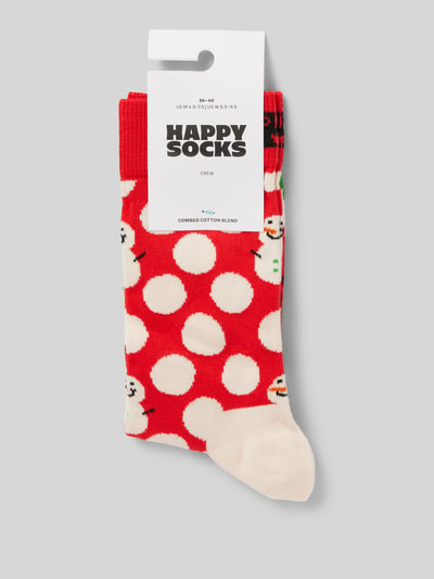 Happy Socks Skarpety ze wzorem w motywem Jasnoczerwony 3