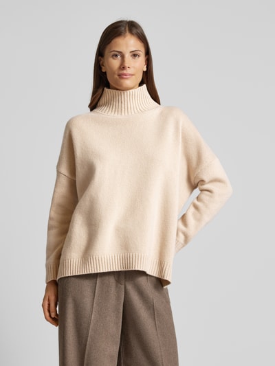 Weekend Max Mara Sweter z dzianiny ze stójką model ‘BORGIA’ Beżowy 4