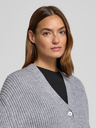 Drykorn Oversized gebreid jack met knoopsluiting Middengrijs gemêleerd - 3