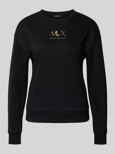 ARMANI EXCHANGE Sweatshirt met logo en ronde hals Zwart - 2