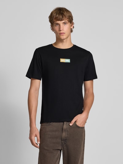 Jack & Jones T-Shirt mit Label-Print und Rundhalsausschnitt Black 4