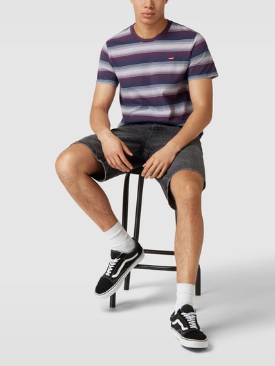Levi's® T-Shirt mit Streifenmuster Bordeaux Rot 1