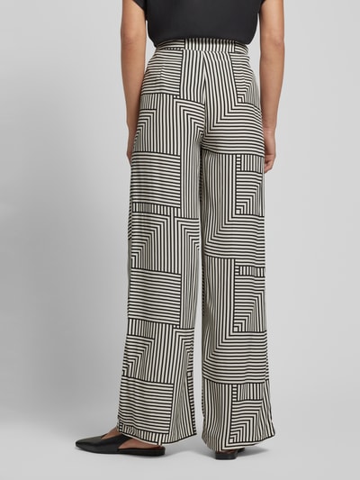 Jake*s Collection Wide leg stoffen broek met steekzakken Ecru - 5