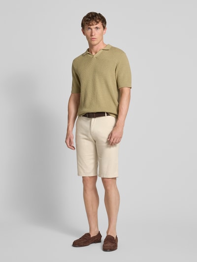 Tom Tailor Szorty chinosy o kroju slim fit z mieszanki bawełny Beżowy 1