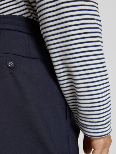 Officine Générale Stoffhose mit elastischem Bund Marine 3