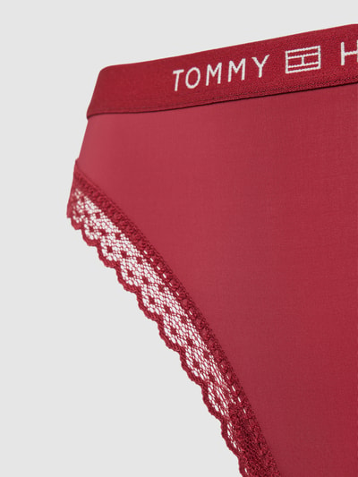 TOMMY HILFIGER String mit Spitzenbesatz Bordeaux 2