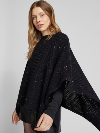 Zero Poncho mit Paillettenbesatz Black 3