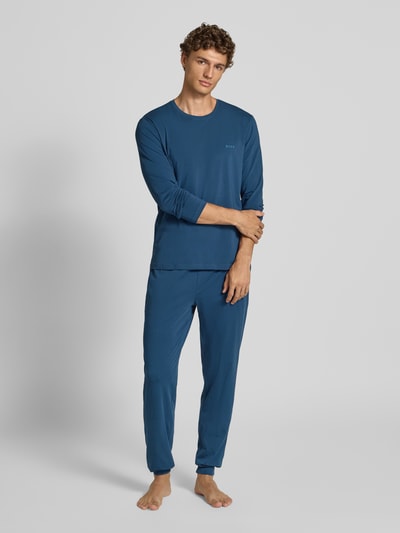 BOSS Regular fit shirt met lange mouwen van katoenmix, model 'MIX&MATCH' Donkerblauw - 1