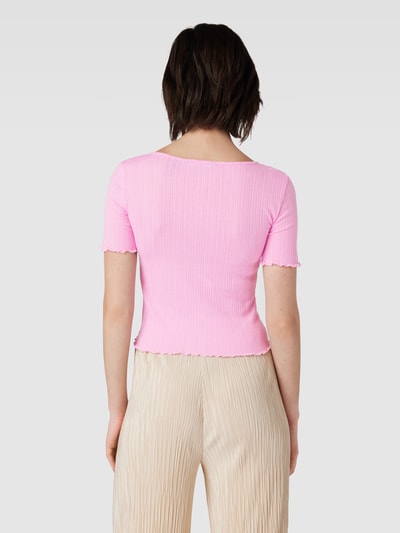 Vero Moda T-Shirt in Strick-Optik Modell 'ISA' Rosa 5