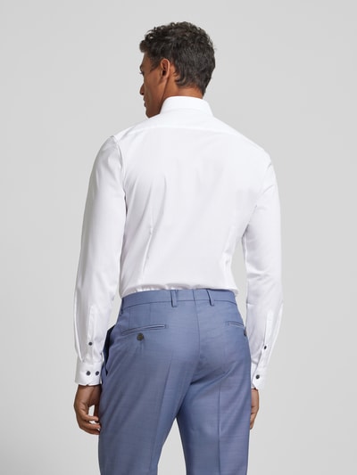 OLYMP No. Six Super slim fit zakelijk overhemd met under-button-downkraag Wit - 5