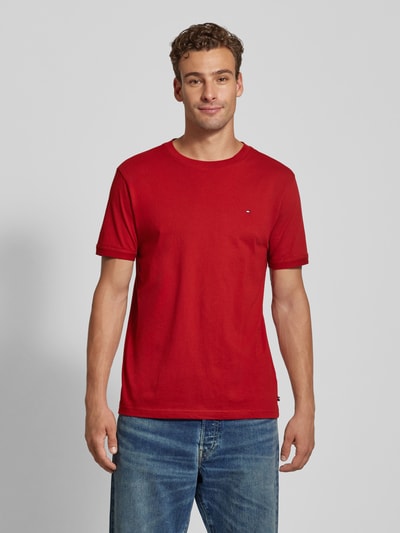 Tommy Hilfiger T-shirt met labelstitching Rood - 4