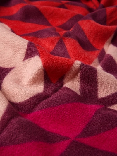 Codello Sjaal in gebreide look met geometrische all-over stitching Felroze - 2