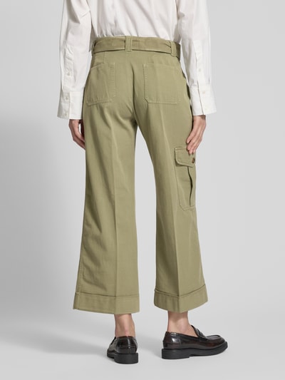 Lauren Ralph Lauren Loose fit broek met cargozakken, model 'ZABRENAH' Olijfgroen - 5