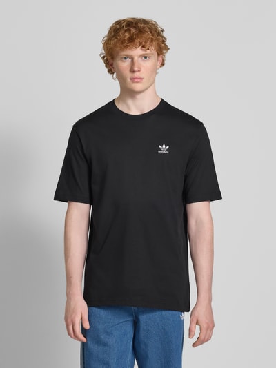adidas Originals T-shirt met labelstitching Zwart - 4
