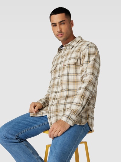 Levi's® Relaxed Fit Freizeithemd mit Gitterkaro Modell 'CLASSIC WORKER' Hellbraun Melange 3