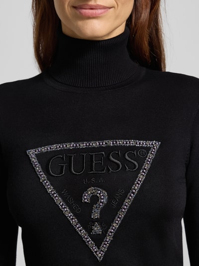 Guess Gebreide coltrui, model 'MELANIE' Zwart - 3