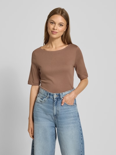 Christian Berg Woman T-Shirt mit Rundhalsausschnitt und 1/2-Arm Mittelbraun 4