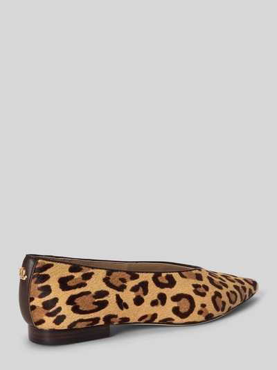 Lauren Ralph Lauren Ballerinas aus echtem Rindsleder Modell 'AUDRI' Hellbraun 4