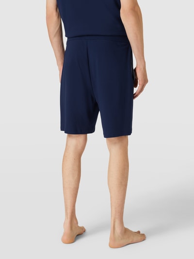 Christian Berg Men Sweatshorts met labeldetail Marineblauw - 5