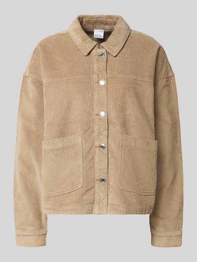 Vero Moda Loose fit overhemdjack van puur katoen, model 'JAMIE' Zand - 2