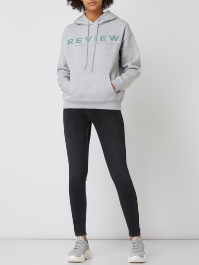 Review Hoodie met logoprint  Middengrijs gemêleerd - 1