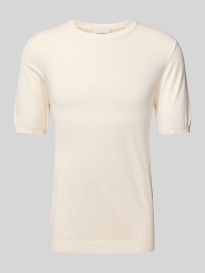 Roy Robson T-Shirt mit gerippten Abschlüssen Weiss 2