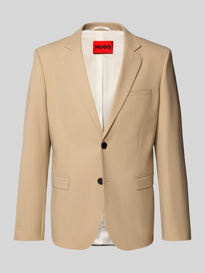 HUGO Slim Fit 2-Knopf-Sakko aus Woll-Mix Modell 'ARTI' Beige 2