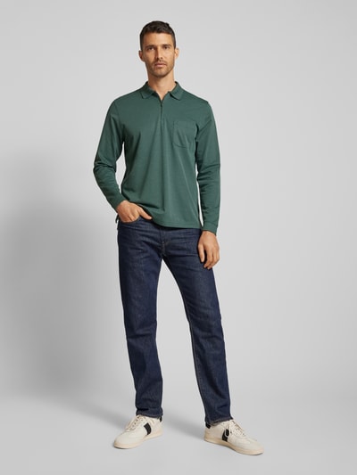 RAGMAN Regular fit poloshirt met borstzak Groen - 1