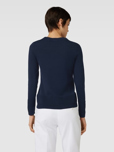 Esprit Gebreide pullover met ribboorden Marineblauw - 5