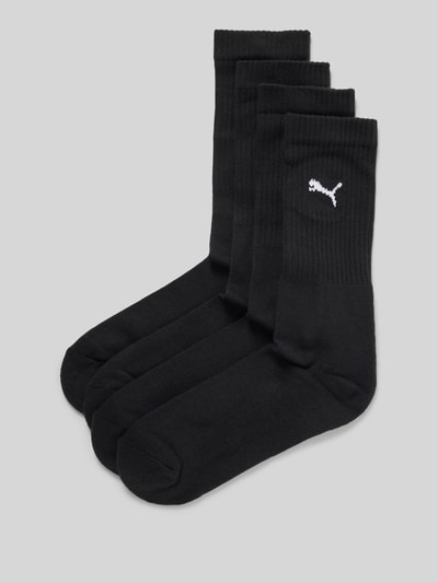 Puma Socken mit Label-Stitching  im 4er-Pack Black 1