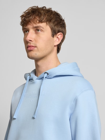 Alpha Industries Bluza z kapturem, nadrukiem z logo i kieszenią kangurką Jasnoniebieski 3