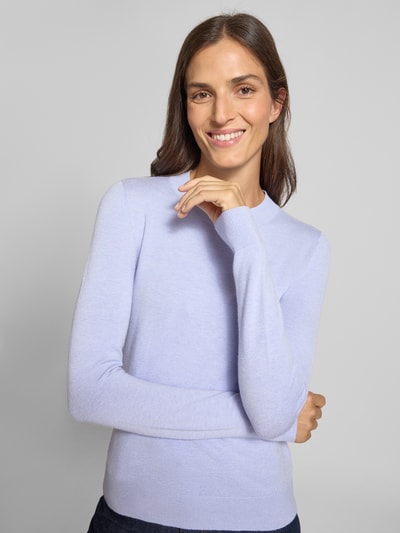 Christian Berg Woman Sweter z dzianiny z mieszanki wiskozy z okrągłym dekoltem Lawendowy 3