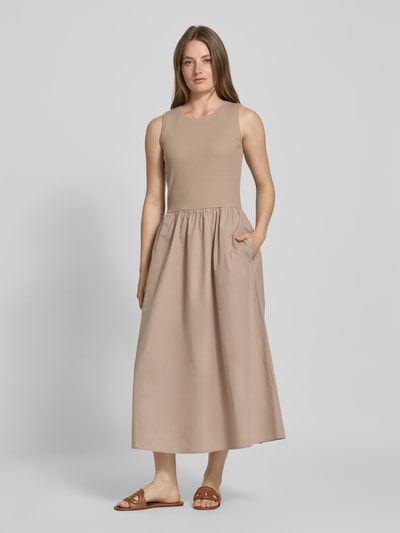 Christian Berg Woman Selection Midikleid in Ripp-Optik Sand 4