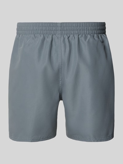 Produktfoto, Badeshorts mit Logo-Stitching und Eingrifftaschen von Nike, Relaxed-Fit, elastischer Bund, einfarbiges Design, glatte Textur