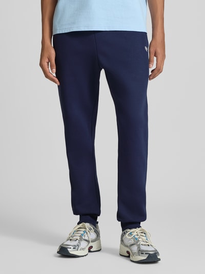 REVIEW Spodnie dresowe o kroju slim fit z mieszanki bawełny Granatowy 4
