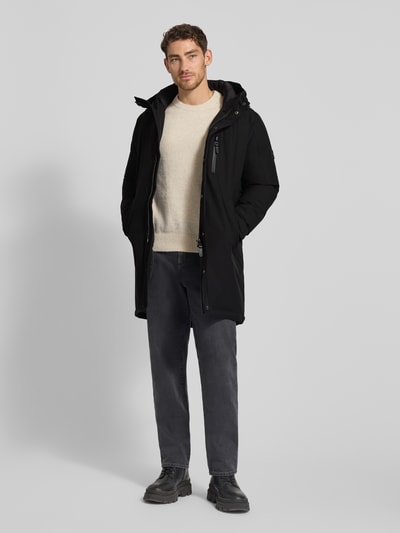 Antony Morato Płaszcz z kapturem Czarny 1
