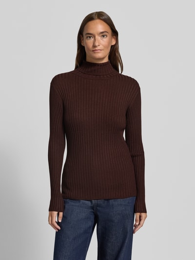 Soyaconcept Rollkragenpullover aus Viskose-Mix Modell 'Dolli' Dunkelbraun 4