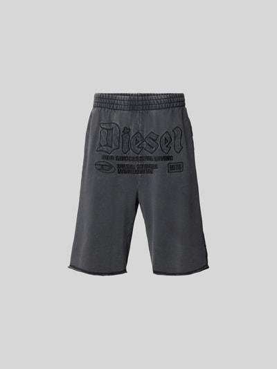 Diesel Sweatshorts mit elastischem Bund Black 2