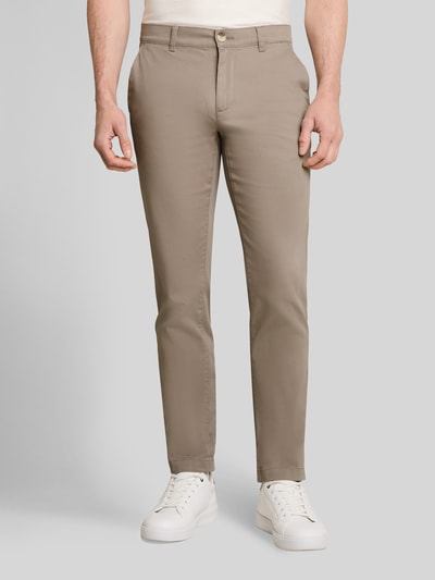 Tom Tailor Slim Fit Chino aus Baumwoll-Mix Modell 'TRAVIS' Taupe 4