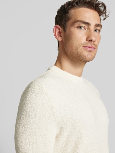 SELECTED HOMME Gebreide pullover met ribboorden, model 'LOOP' Offwhite - 3