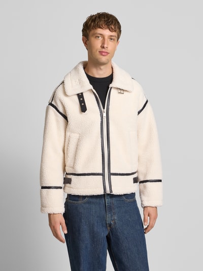 Redefined Rebel Regular fit jack van imitatiebont, model 'Angel' Offwhite - 4