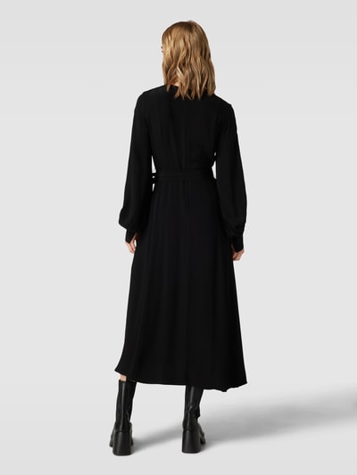 Ivy Oak Midi-jurk met tailleriem, model 'DIONNE' Zwart - 5