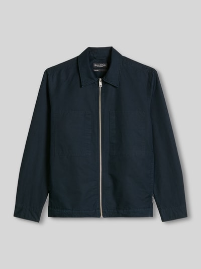 Marc O'Polo Regular Fit Hemdjacke aus Baumwoll-Leinen-Mix Marine 2