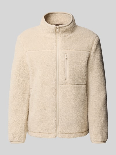 s.Oliver RED LABEL Teddyjacke mit Brustreißverschlusstasche Beige 1