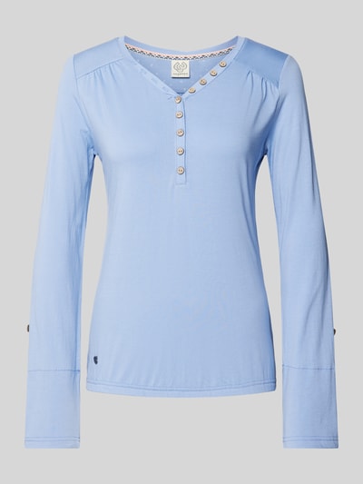 Ragwear Shirt met lange mouwen en korte knoopsluiting Lichtblauw - 2