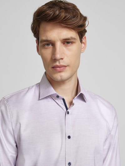 OLYMP No. Six Super Slim Fit Business-Hemd mit Kentkragen Purple 3