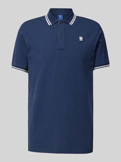 G-Star Raw Slim fit poloshirt met verlengde achterkant, model 'Dunda' Bleu - 2